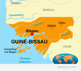 Mapa da Guiné Bissau